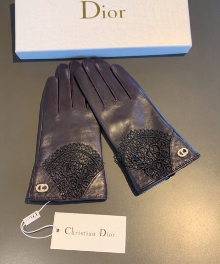 Dior Gloves In Dark Purple