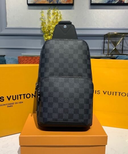 Louis Vuitton Avenue Sling Bag Damier Graphite Canvas For Men, Men's Bags, Shoulder And Crossbody Bags 12.2in/31cm LV N41719