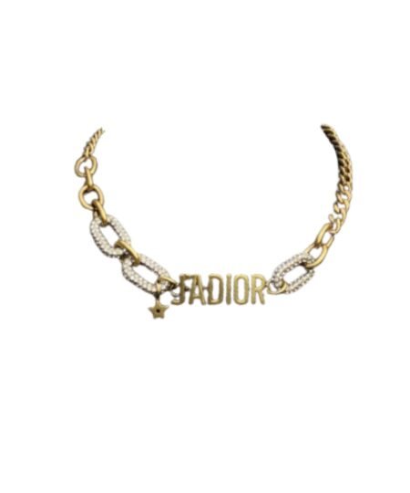 Dior Big Chain Choker Gold Tone For Women