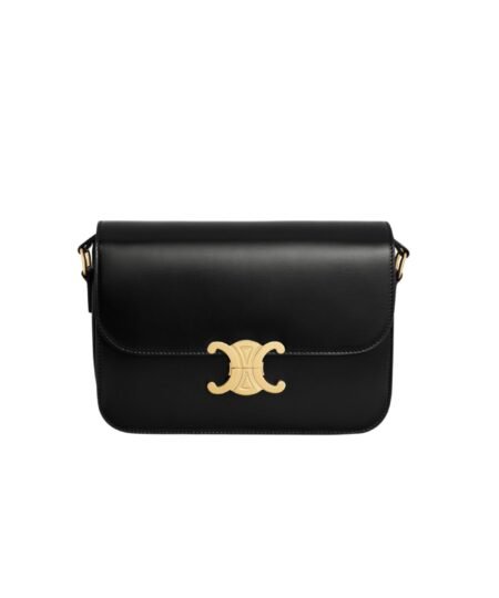 Celine Classique Triomphe Bag Black For Women 9 Inches / 22 Cm - 187363BF4.38NO