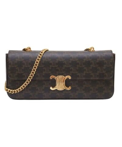 Celine Chain Shoulder Bag Brown For Women 13in/33cm