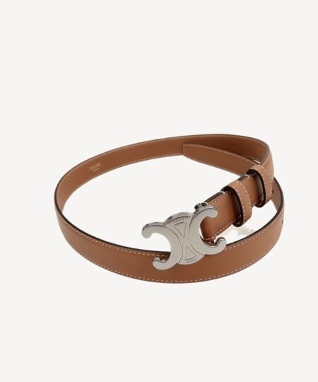 Celine Triomphe Belt Brown For Women