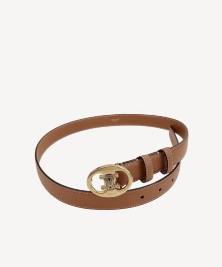 Celine Triomphe Belt Brown For Women