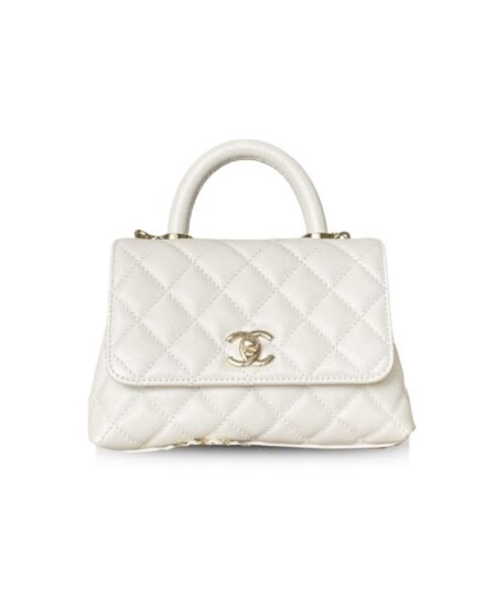 Chanel Coco Handle Mini Bag White For Women 5,1in/13cm