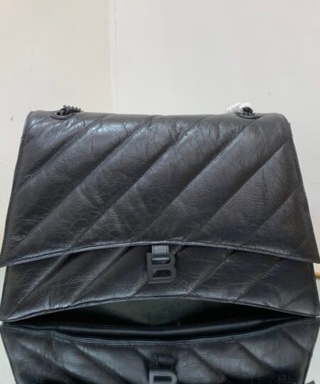Alternative view of Balenciaga Crush Large Chain Bag Quilted In Black For Women 15.7in/ 40cm