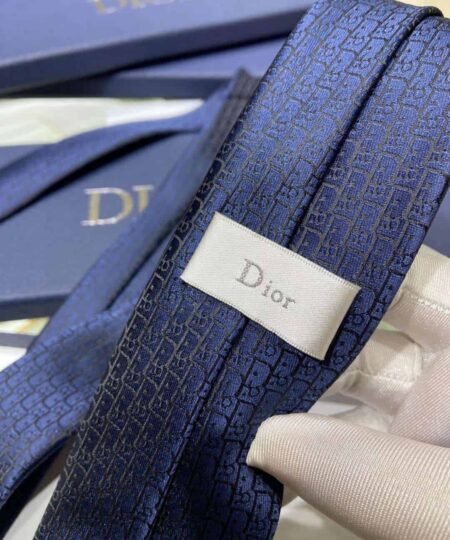 Alternative view of Dior Oblique Tie Navy Blue For Men