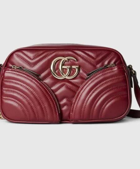 Gucci GG Marmont Small Shoulder Bag Red For Women 9.6 Inches/ 24.3 Cm - 798715 AADPJ 6207