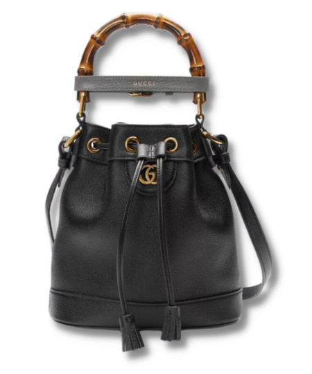 Diana Mini Bucket Bag Black For Women 12in/31cm 724667 UAAAY