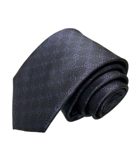 Gucci Pattern Silk Tie Black For Men