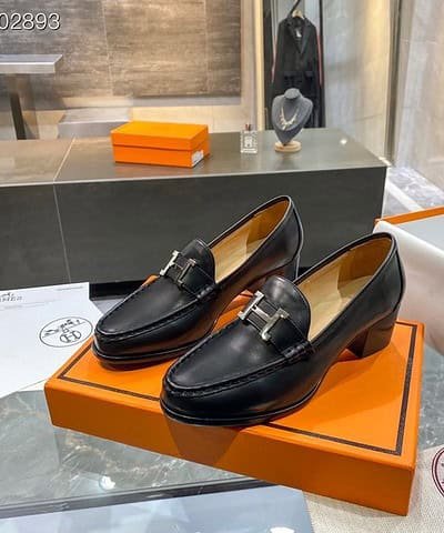Hermes Dauphine 70 Loafer Black For Women H212091Z 02350