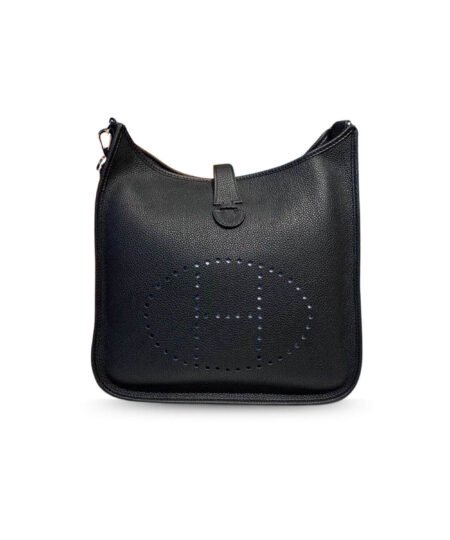 Hermes Evelyne III 29 Bag Black With Silver-Toned Hardware For Women, Women's Shoulder And Crossbody Bags 11.4in/29cm H056277CK89