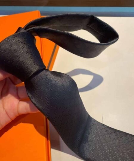 Alternative view of Hermes Faconnee H Tie Black For Men