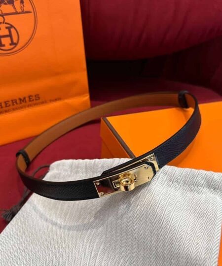 Hermes Kelly 18 Belt Black For Women
