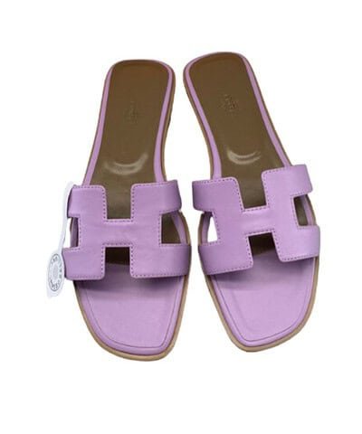 Hermes Oran Sandal Purple For Women