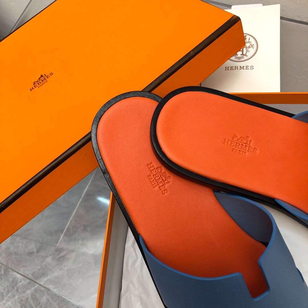 Hermes Oran Sandal Jade Green For Men - Image 4