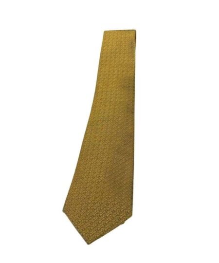 Hermes Tie Larguez Les Amarres Twillbi Yellow For Men