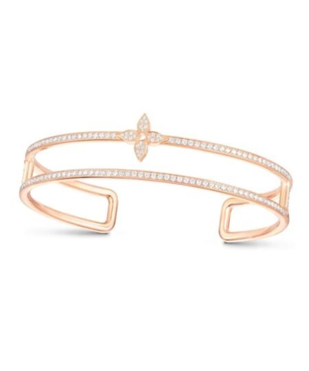 Louis Vuitton Idylle Blossom Two-Row Bracelet Pink Gold And Diamonds For Women- Q95813