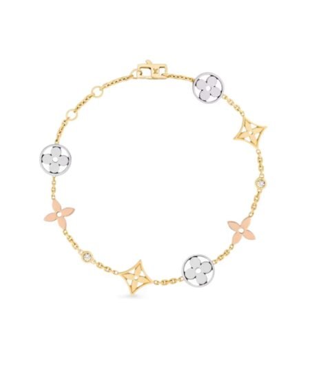 Louis Vuitton Idylle Blossom Bracelet, 3 Golds And Diamonds For Women- Q95286
