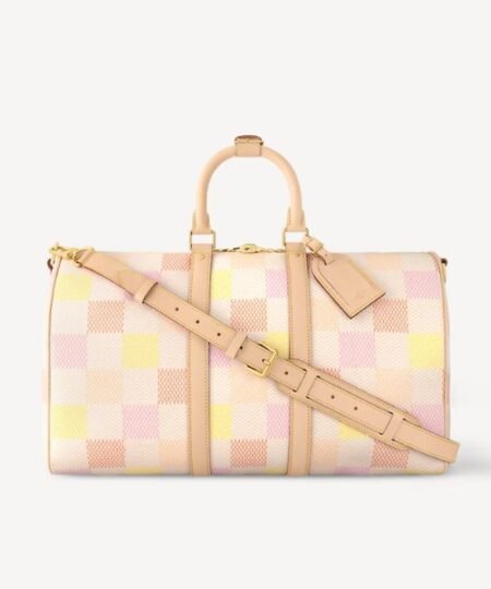 Louis Vuitton Keepall Bandouliere 45 White For Women 17.7in/45cm N40713