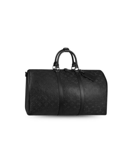 Louis Vuitton Keepall Bandouliere 50 Monogram Shadow For Men, Men's Travel Bags 19.7in/50cm LV M44810