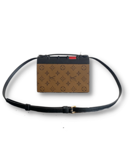 Book Chain Wallet Monogram Reverse Canvas Brown For Women 7.9in/20cm M81830