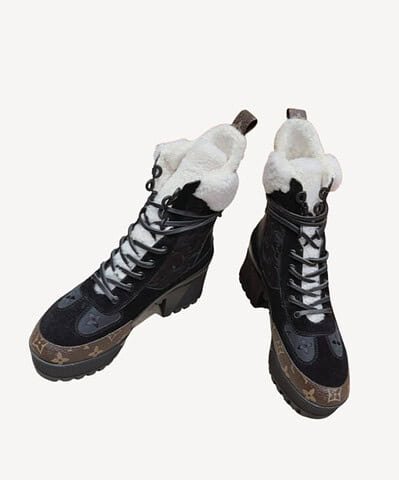 Louis Vuitton Laureate Platform Desert Boot Black For Women