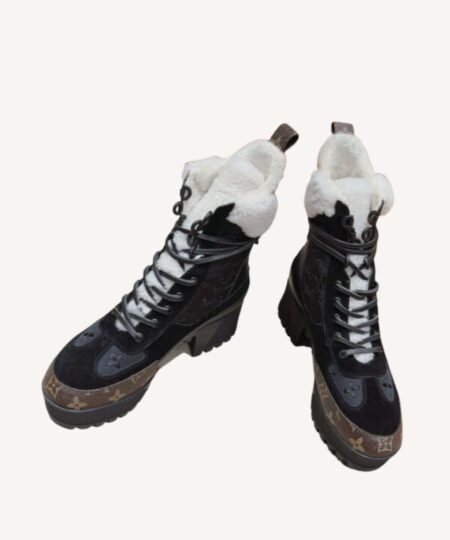 Louis Vuitton Laureate Platform Desert Boot Black For Women