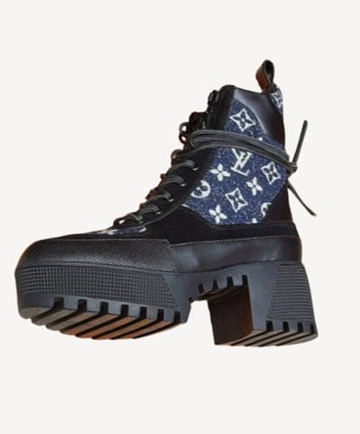 Louis Vuitton Laureate Platform Desert Boot Navy Blue For Women