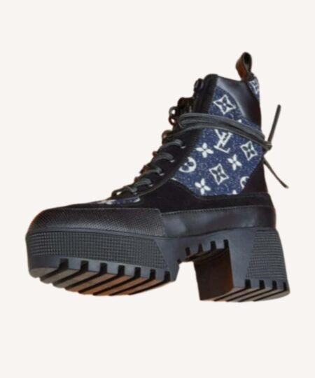 Louis Vuitton Laureate Platform Desert Boot Navy Blue For Women