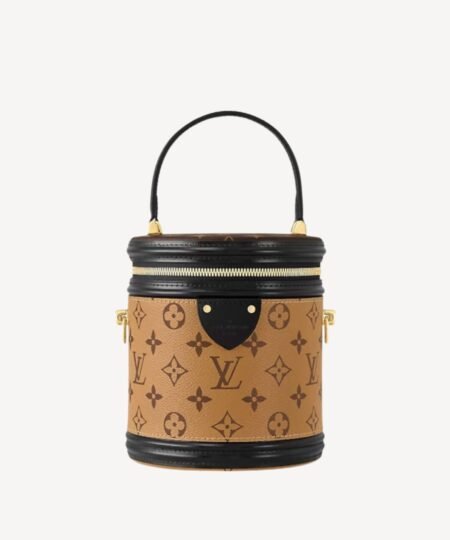 Louis Vuitton Cannes Monogram Reverse Canvas Brown For Women 5.9in/15cm LV M43986