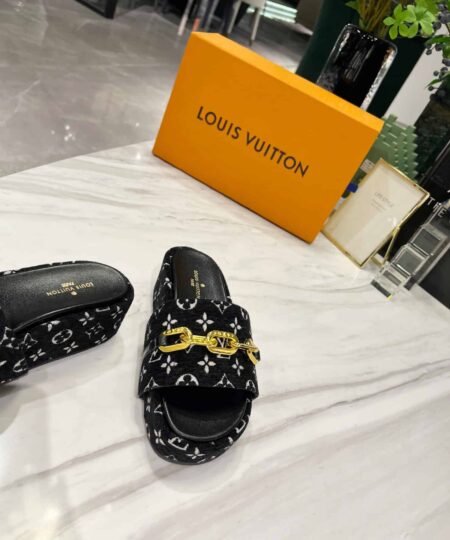 Alternative view of Louis Vuitton Jumbo Flatform Mule Black For Women LV