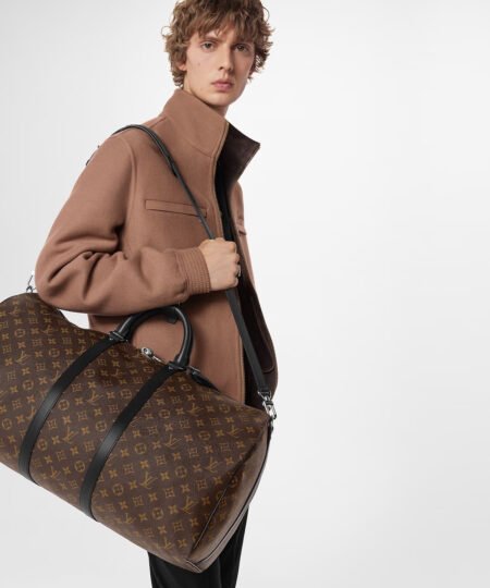 Alternative view of Louis Vuitton Keepall Bandouliere 55 Bag Brown For Men 21,7in/55cm M56714