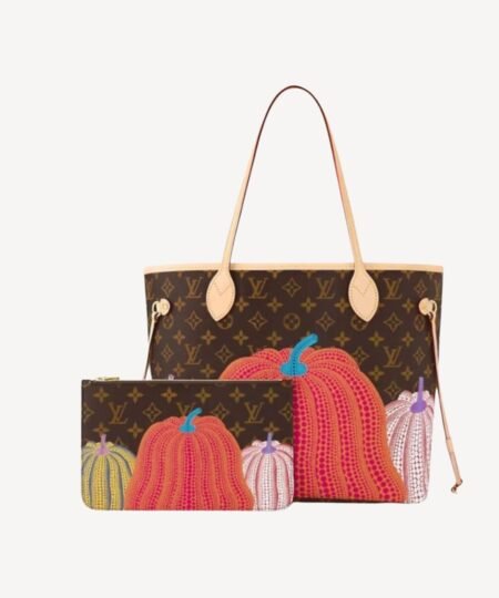 Louis Vuitton LV x YK Neverfull MM Bag Brown For Women 12.2in/31cm M46468