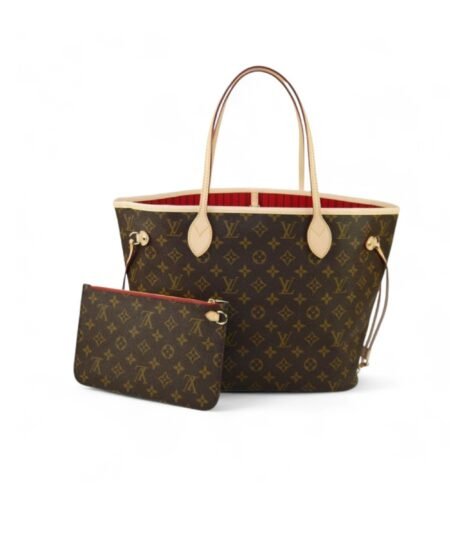 Louis Vuitton Neverfull MM Monogram Canvas Red For Women, Women’s Handbags, Shoulder Bags 12.6in/31cm LV M46987