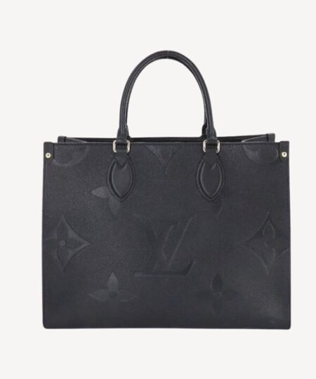 Louis Vuitton Onthego MM Monogram Empreinte Tote Bag Black For Women 35cm LV M45595