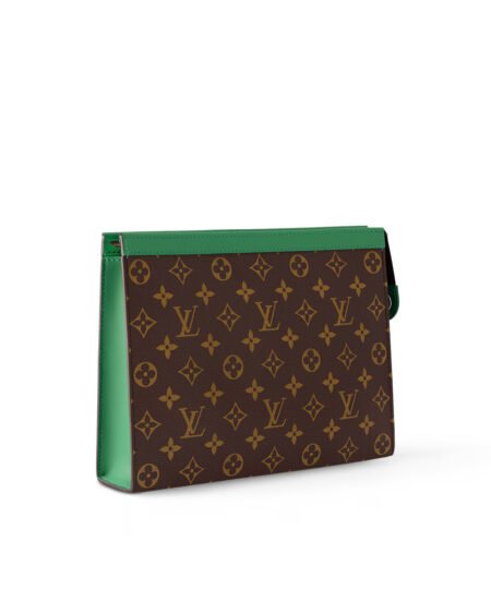 Alternative view of Louis Vuitton Pochette Voyage MM Pouch Bag Green For Men 10,6in/27cm M82854