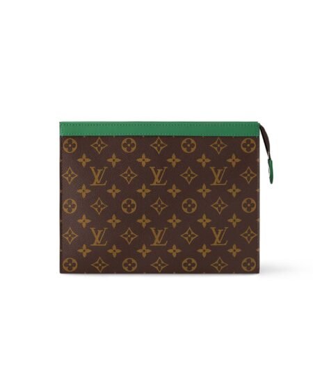 Louis Vuitton Pochette Voyage MM Pouch Bag Green For Men 10,6in/27cm M82854
