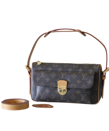Louis Vuitton Ravello GM Monogram Shoulder Bag Brown For Women 9.8in/25cm