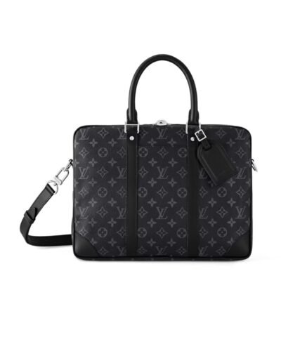 Louis Vuitton Porte-Documents Voyage PM Black For Men 36.5cm / 14.4in M46457