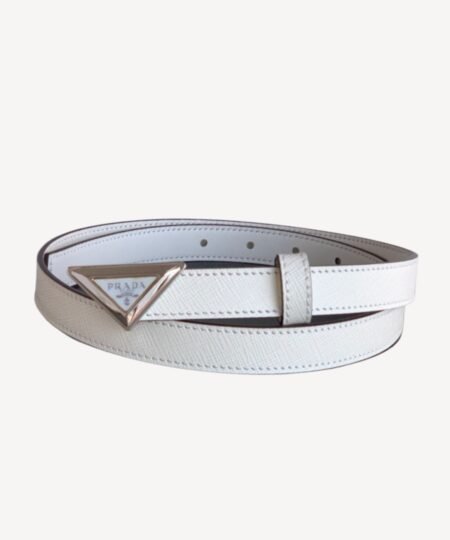 Prada Saffiano Belt White For Women
