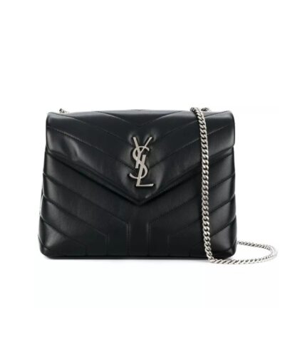 Saint Laurent Loulou Small Chain Bag In Matelass "Y" Black For Women 9.8in/23cm YSL 494699DV7261000
