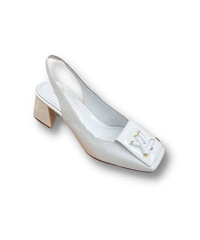 Louis Vuitton Shake Slingback Pump White For Women 1AB0UL