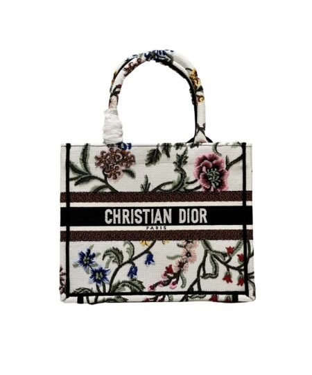 Christian Dior Small Dior Tote Bag White For Women 10.5 in/ 26.5cm