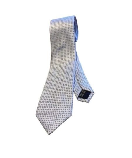 Hermes Tie 7 Faconnee New H Grey For Men