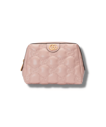 Gucci GG Matelasse beauty case for women Light Pink 6.3in/16cm - 26047 UM8IG 5909