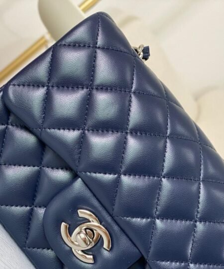 Alternative view of Chanel Classic Handbag Navy Blue For Women 10.2in/20cm A01112
