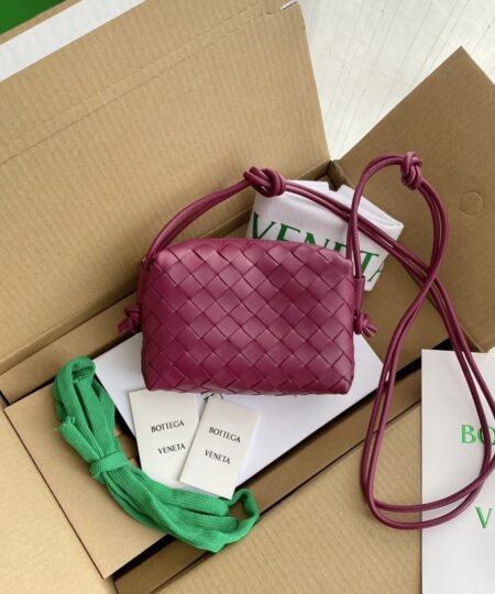 Bottega Veneta Mini Loop Camera Bag Pink, For Women 6.7in/17cm