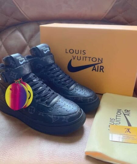 Louis Vuitton And Nike “Air Force 1” By Virgil Abloh Full Black For Men, Men’s Shoes