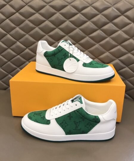 Louis Vuitton Rivoli Sneaker Monogram Metallic Canvas Green/White For Men LV