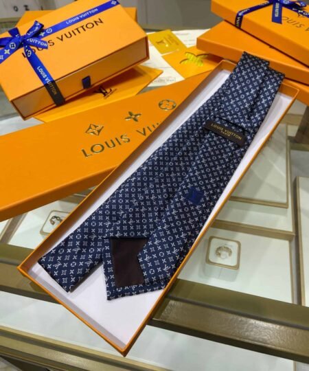 Louis Vuitton Monogram Classic Tie Marine LV Men Tie M70953